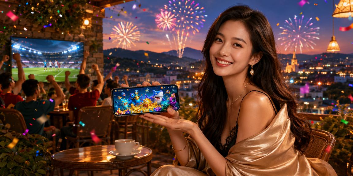 Người dùng Đà Lạt chơi Bắn Cá trên điện thoại tại quán cà phê
